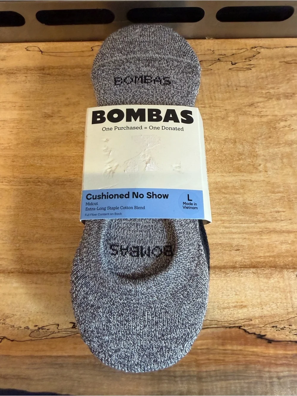 Bombas Men's Cushioned No-Show Socks black, navy, heather grey 1 pair
